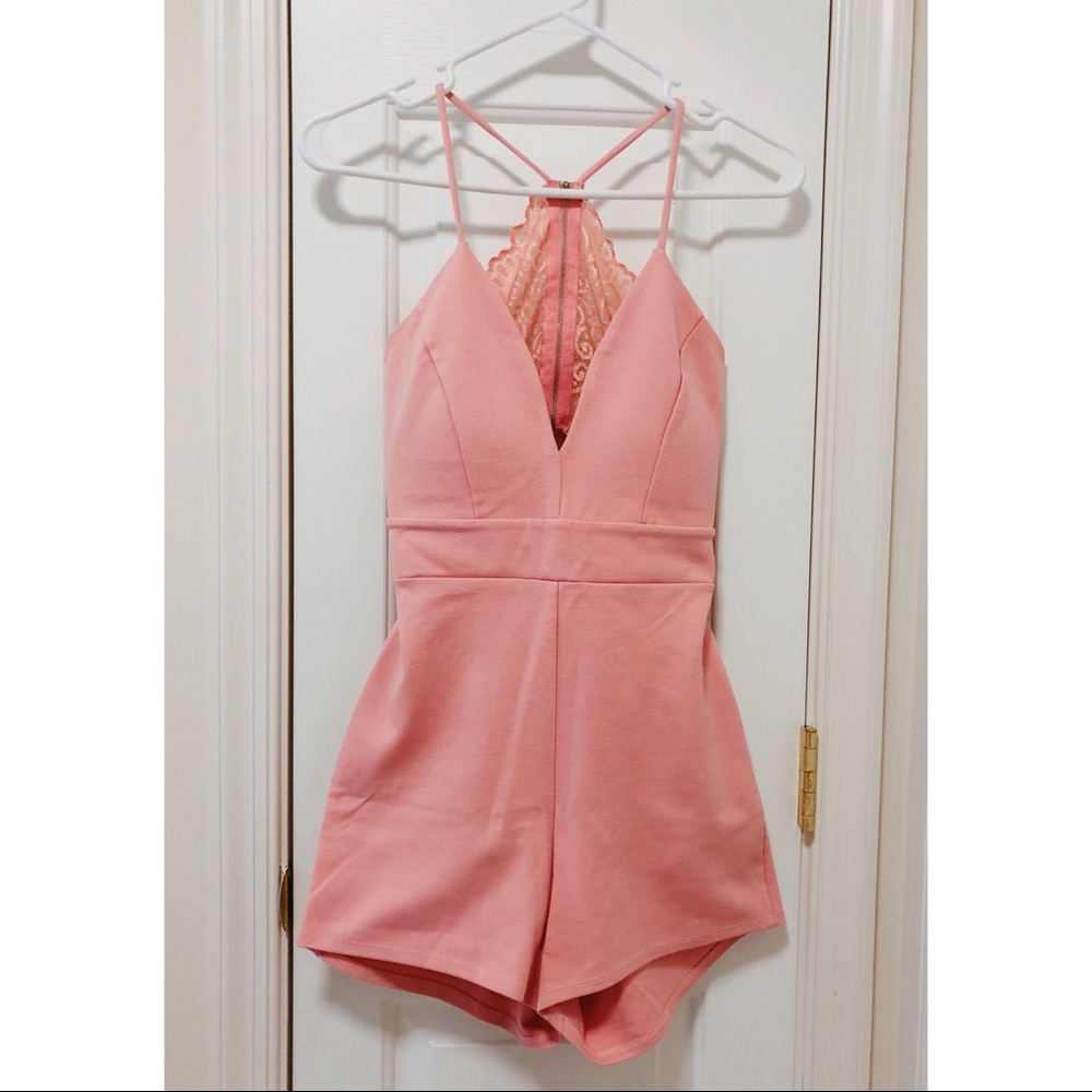 Peachy pink romper